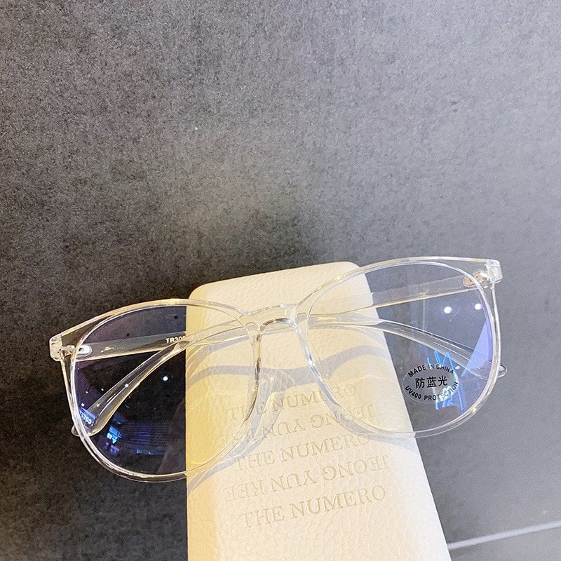 Transparent Anti Blue Light Rounded Glasses Transparent Anti Blue Light Rounded Glasses