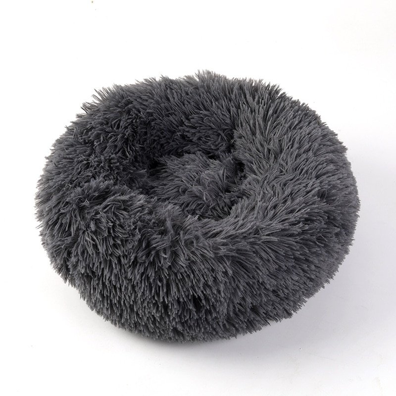 Pet's Round Shaped Fluffy Bed
